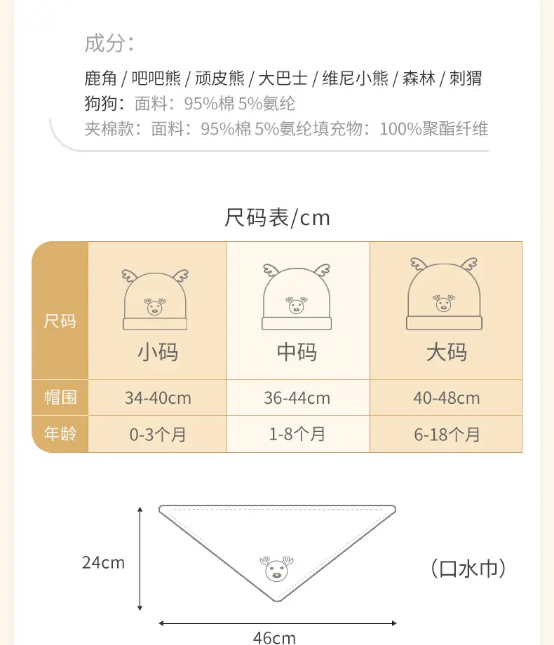 Baby Hat Newborn Fetal Cap Autumn Winter Thin 203115TZ — feature 16
