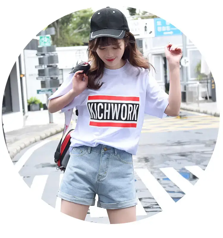 High-Waist Black Denim Shorts for Women Summer — feature 19
