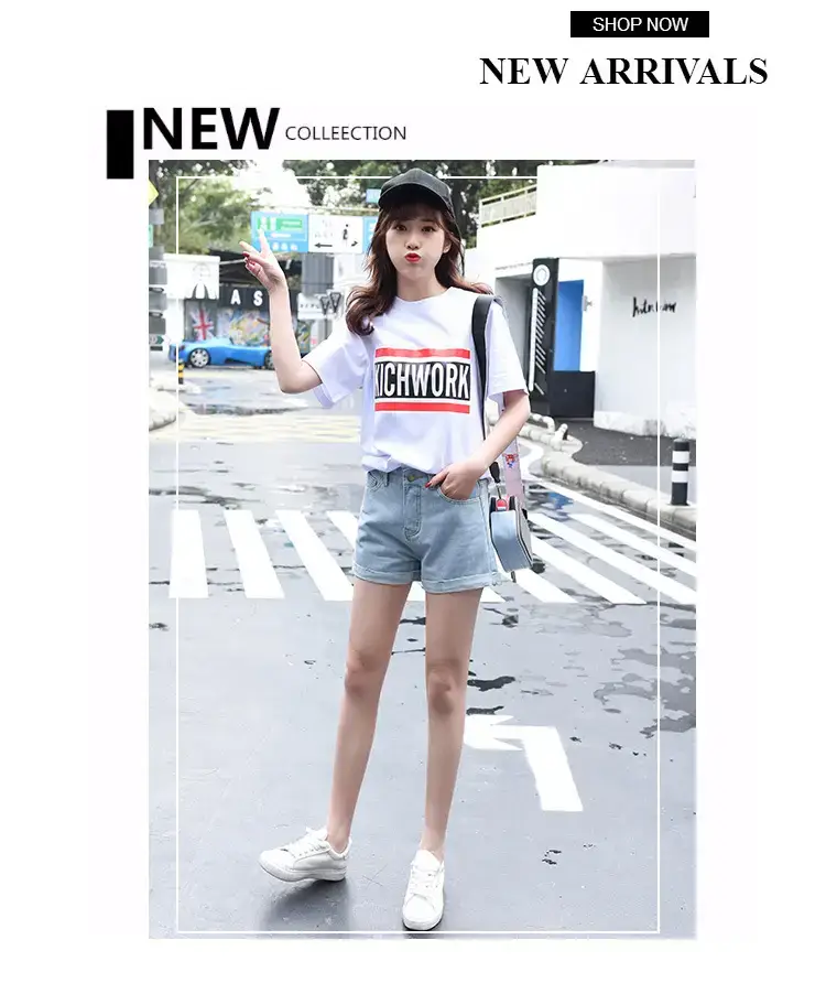 High-Waist Black Denim Shorts for Women Summer — feature 2