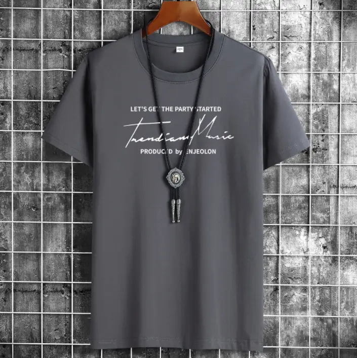 Red Men's Short Sleeve T-Shirt with Graphic Print - Image 2