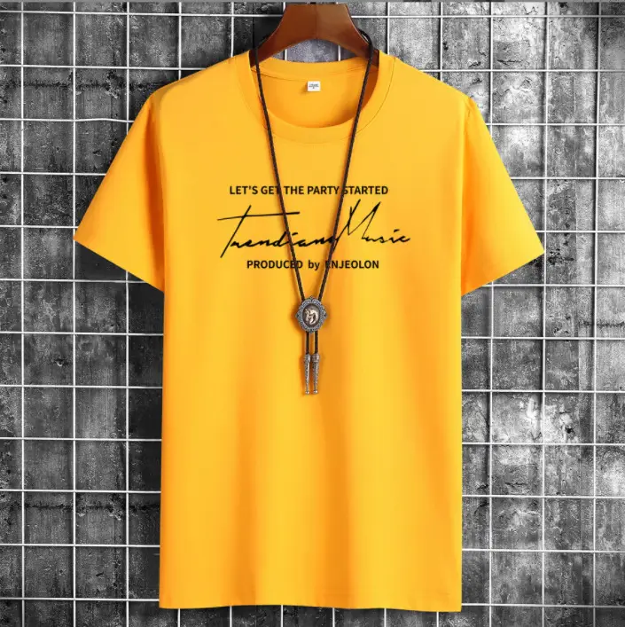 Red Men's Short Sleeve T-Shirt with Graphic Print - Image 4