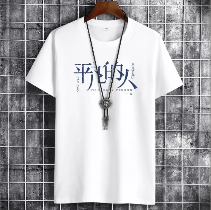 Men Blue Graphic T-Shirt Spring Autumn Casual Wear - Image 12