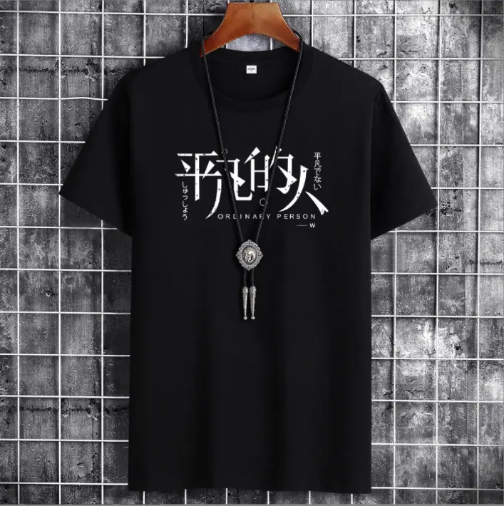Men Blue Graphic T-Shirt Spring Autumn Casual Wear - Image 2
