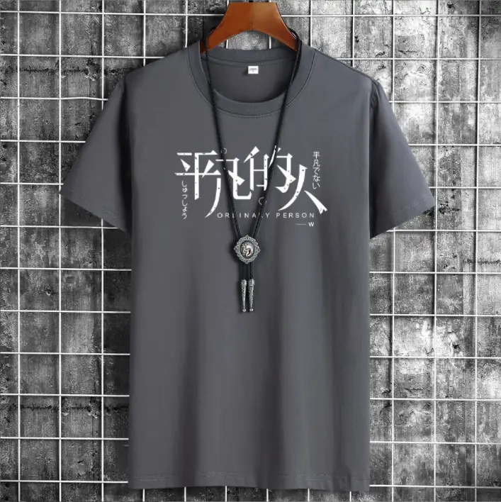Men Blue Graphic T-Shirt Spring Autumn Casual Wear - Image 5