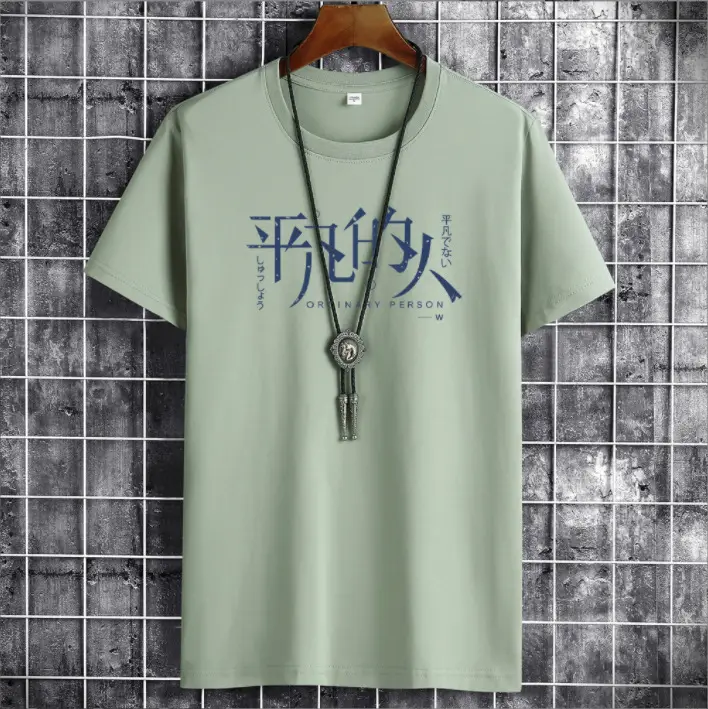 Men Blue Graphic T-Shirt Spring Autumn Casual Wear - Image 7