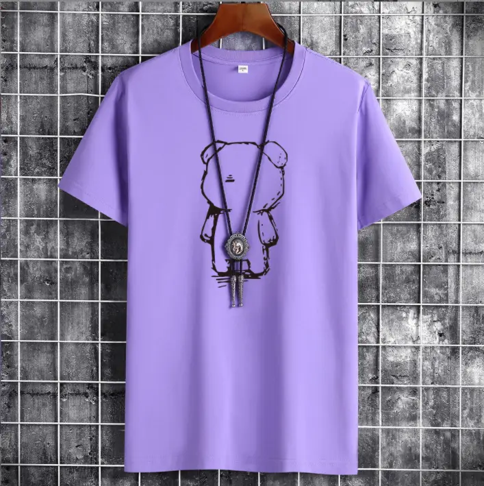 Men White Graphic T-Shirt with Neck Chain Design - Image 7