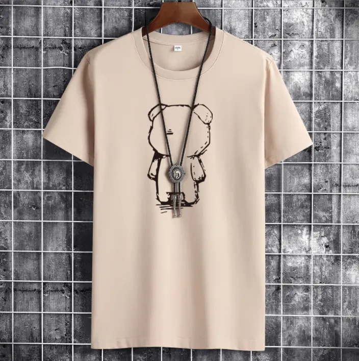 Men White Graphic T-Shirt with Neck Chain Design - Image 8