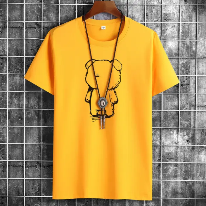 Men White Graphic T-Shirt with Neck Chain Design - Image 9