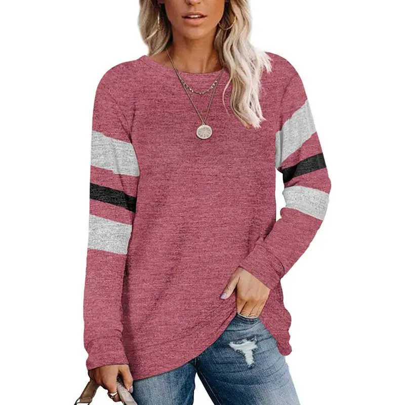 Women Green Long Sleeve T-Shirt Round Neck Casual Top - Image 11
