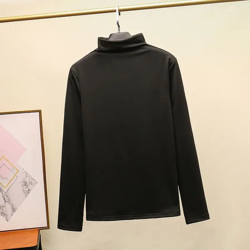 Black Long-Sleeve Slim Fit Turtleneck Shirt - Image 9