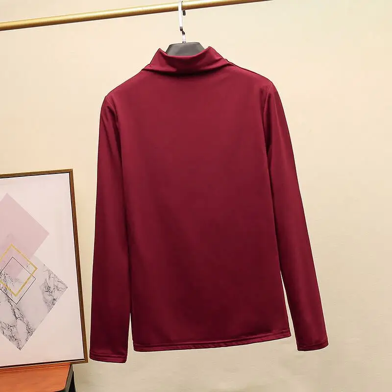 Black Long-Sleeve Slim Fit Turtleneck Shirt - Image 10