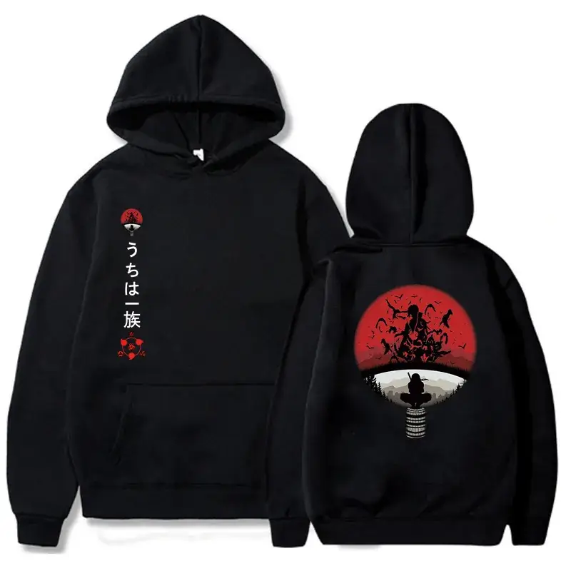 Naruto Crosshair Logo Black Hoodie for Men Women - Image 17