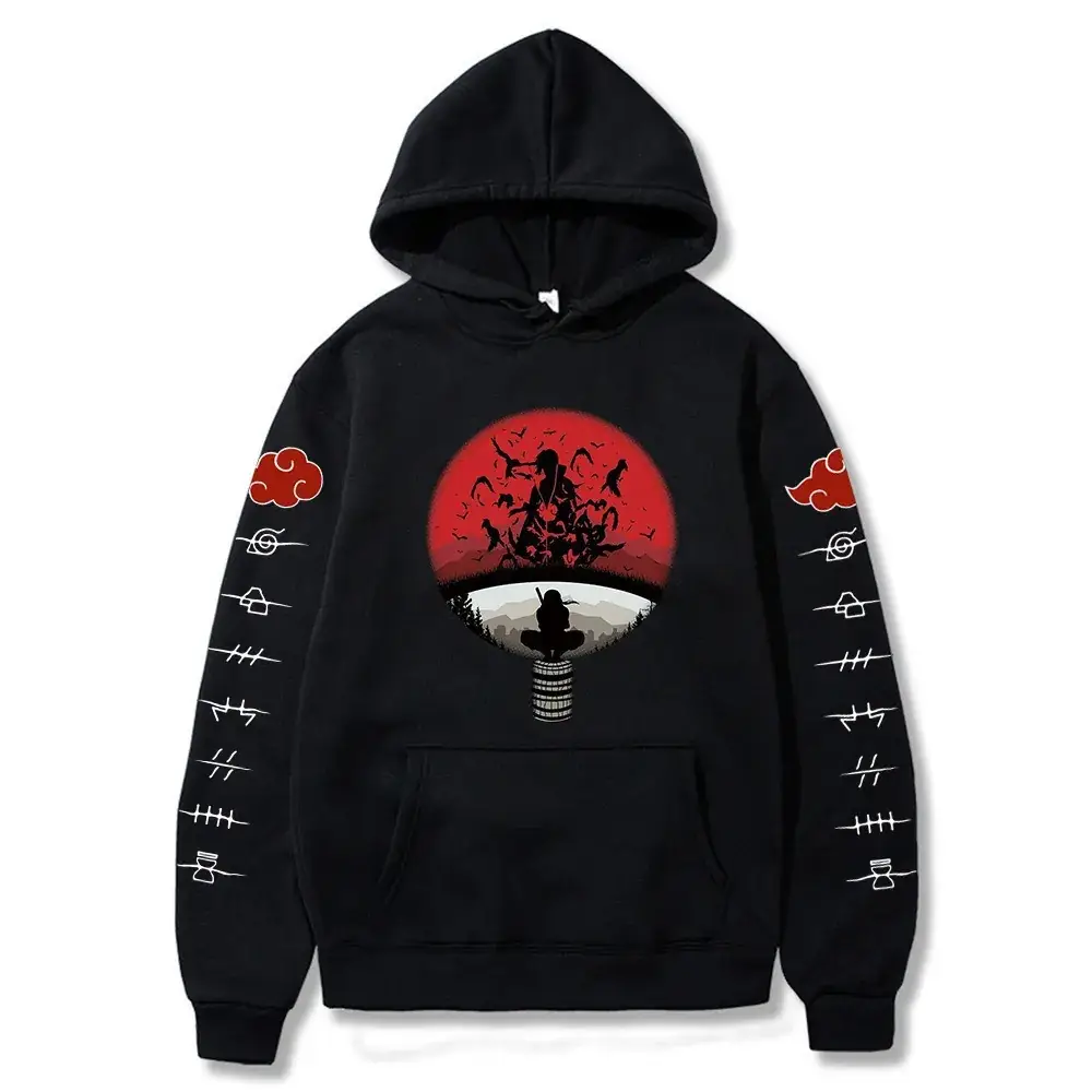 Naruto Crosshair Logo Black Hoodie for Men Women - Image 20