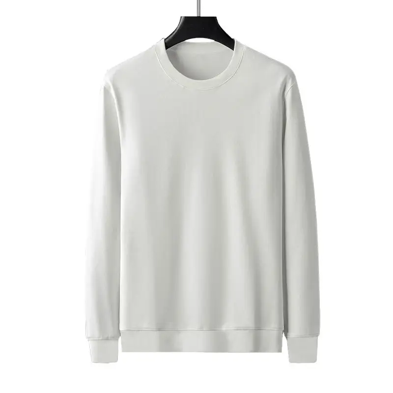 Men's Pink Tencel Crewneck Sweatshirt Spring Autumn