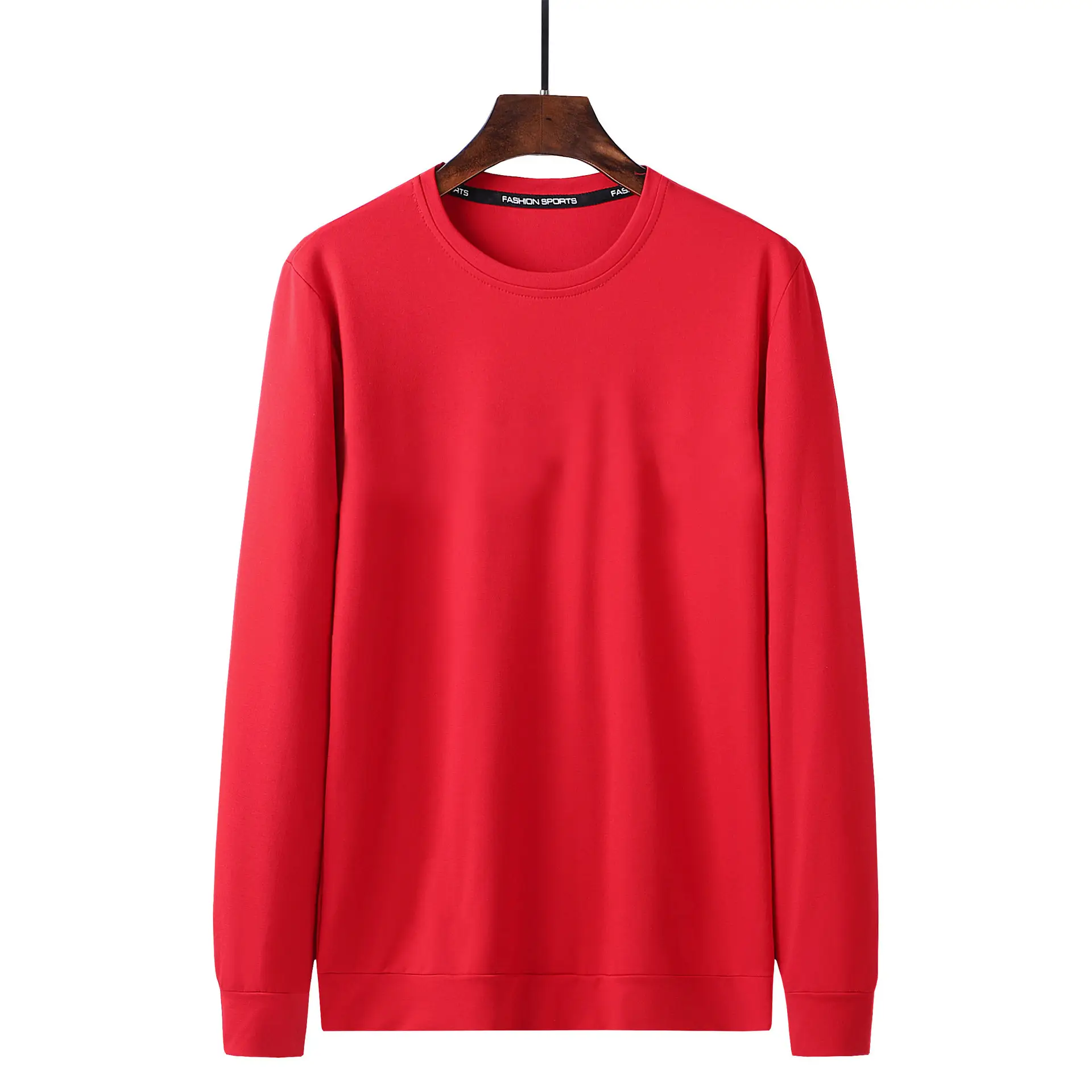 Men's Pink Tencel Crewneck Sweatshirt Spring Autumn