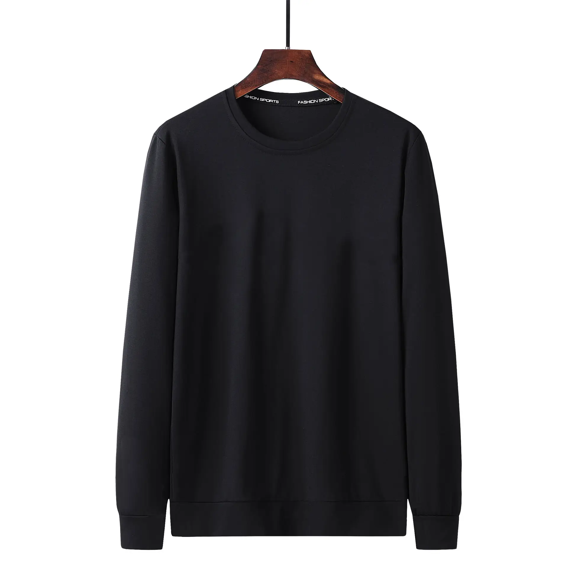 Men's Pink Tencel Crewneck Sweatshirt Spring Autumn