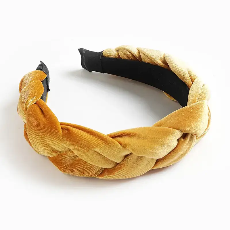 Orange Velvet Braided Hairband for Women - Image 21