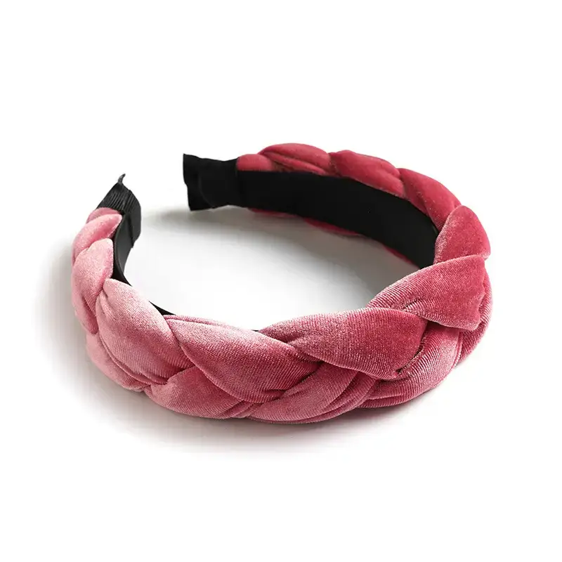 Orange Velvet Braided Hairband for Women - Image 11