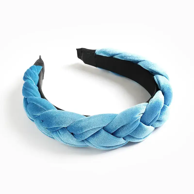 Orange Velvet Braided Hairband for Women - Image 15
