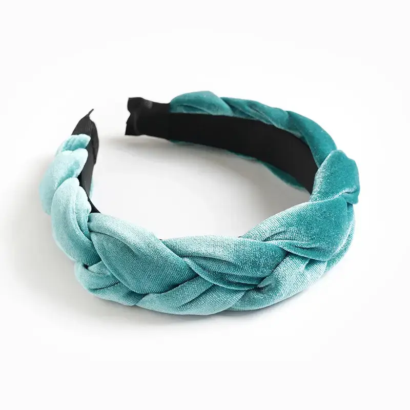 Orange Velvet Braided Hairband for Women - Image 16
