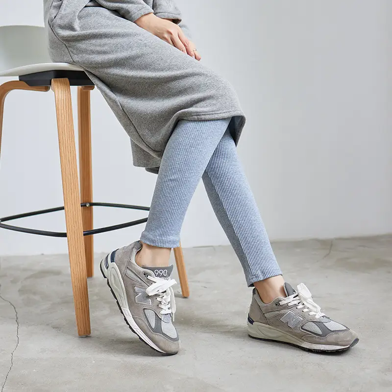 Long-fit Ribbed Inner Leggings Brown Autumn Winter