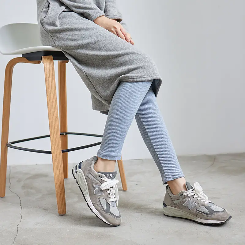 Long-fit Ribbed Inner Leggings Brown Autumn Winter