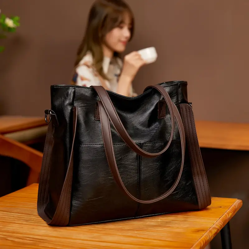 Large Capacity Soft Leather Tote Bag for Women