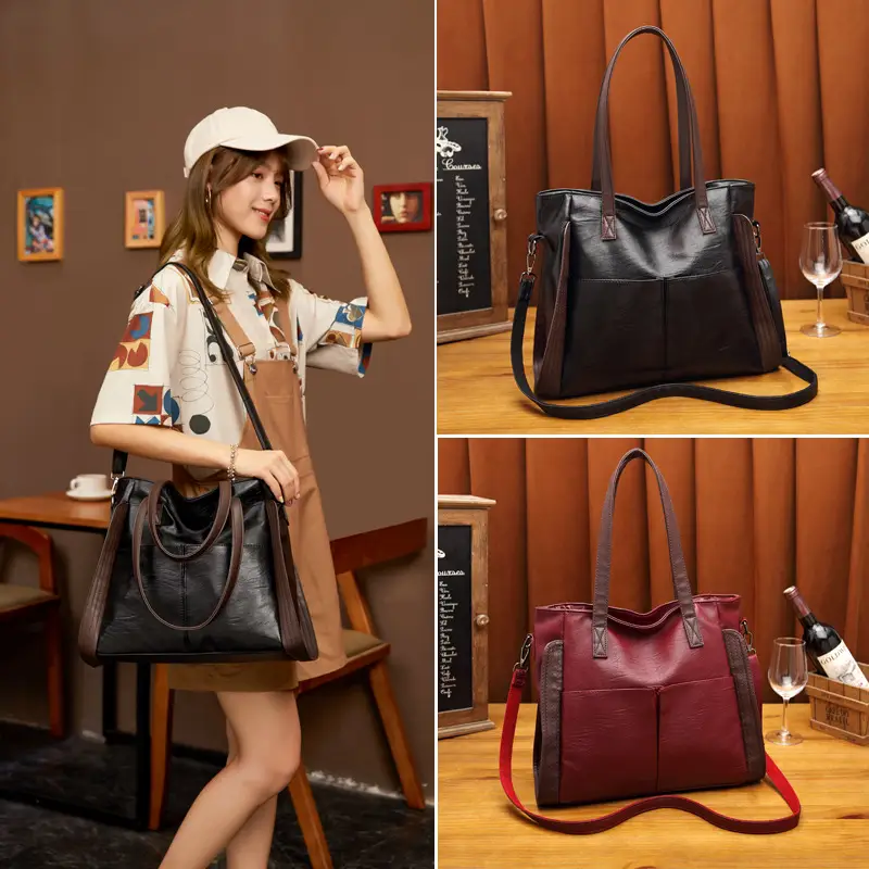 Large Capacity Soft Leather Tote Bag for Women