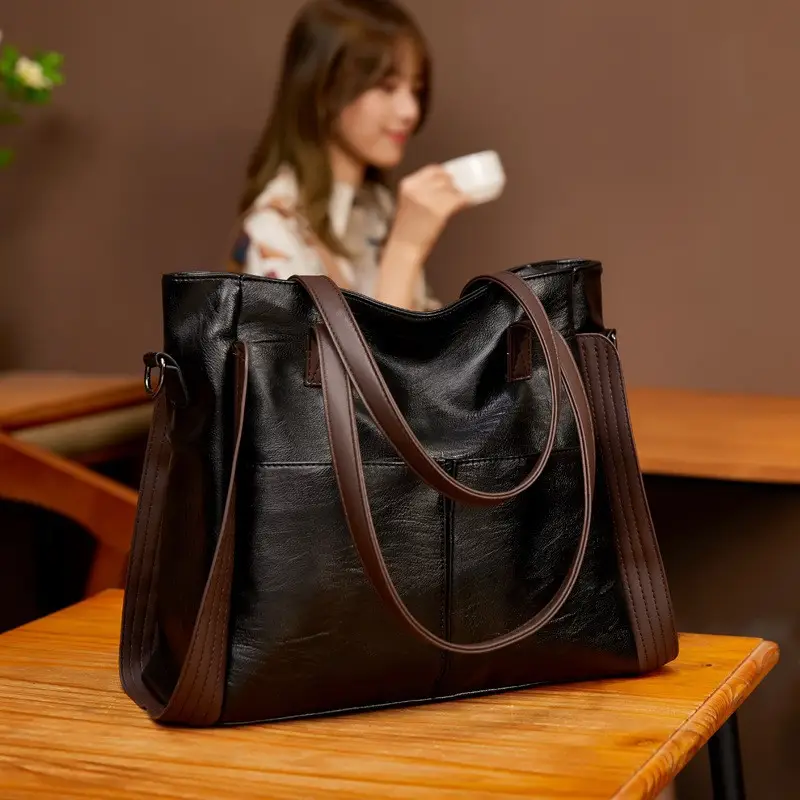 Large Capacity Soft Leather Tote Bag for Women