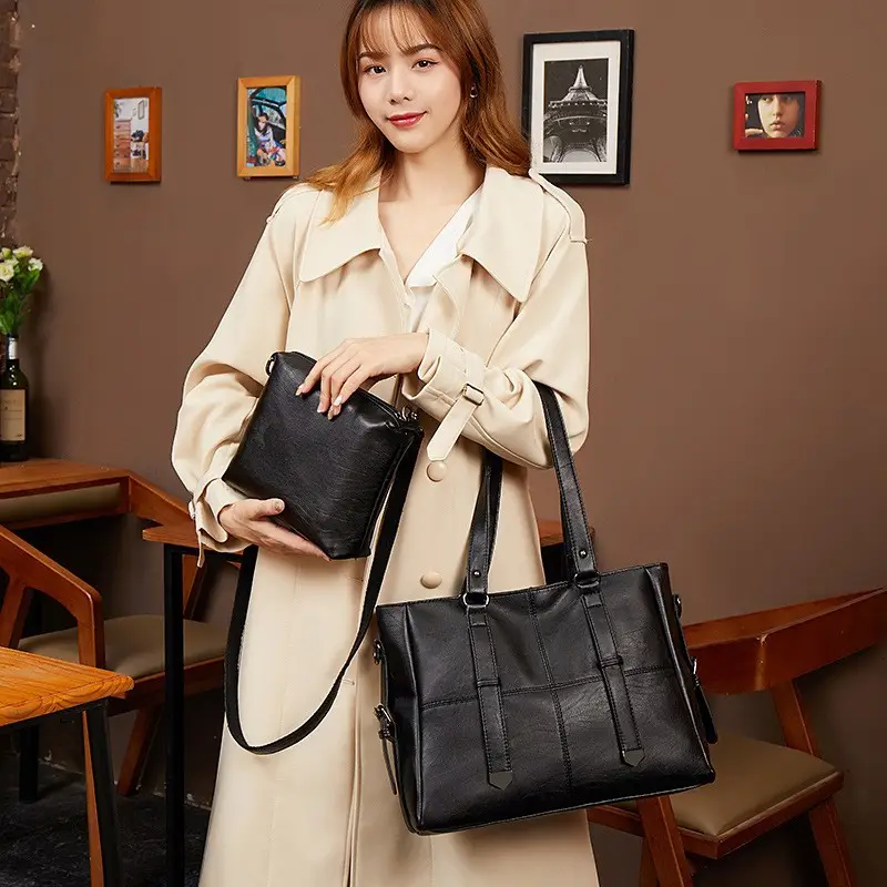 Large Capacity Soft Leather Tote Bag for Women