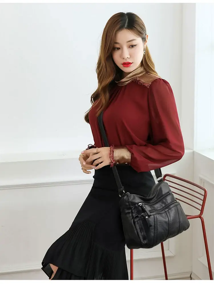 Women's Red Washable Satchel Shoulder Bag 2024 — feature 11