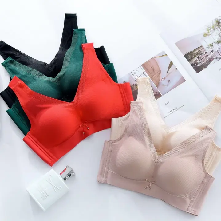 Hanerli 9803 wireless underwear Q elastic skin-friendly cloud-sensitive cotton medium thick non-magnetic non-iron seamless bra