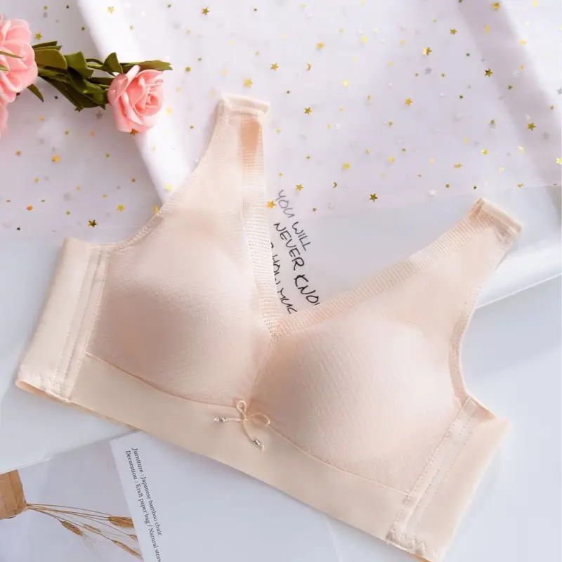 Hanerli 9803 wireless underwear Q elastic skin-friendly cloud-sensitive cotton medium thick non-magnetic non-iron seamless bra