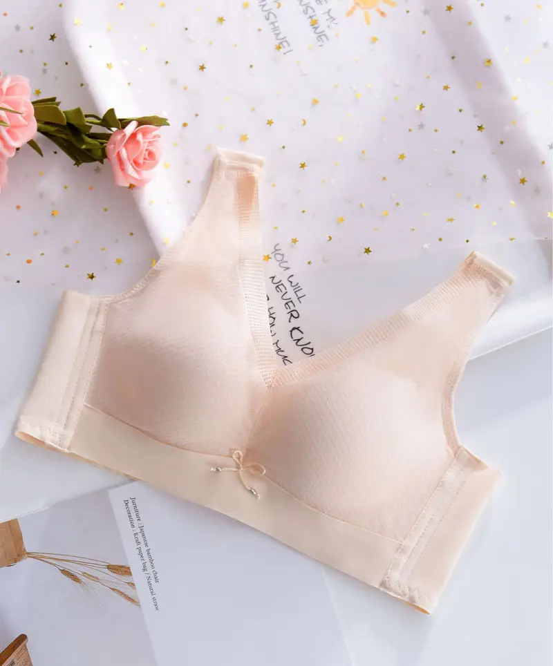 Hanerli 9803 wireless underwear Q elastic skin-friendly cloud-sensitive cotton medium thick non-magnetic non-iron seamless bra