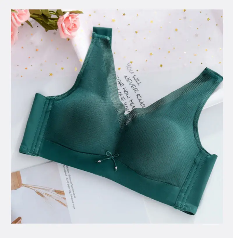 Hanerli 9803 wireless underwear Q elastic skin-friendly cloud-sensitive cotton medium thick non-magnetic non-iron seamless bra