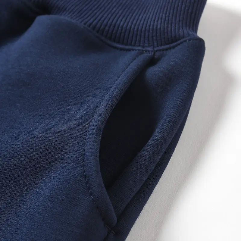 Fleece Lined Dark Blue School Pants for Boys Girls Middle Size - Image 8