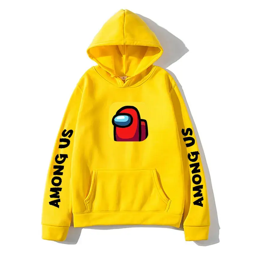 Men Among Us Printed Hoodie Yellow 2020 - Image 17