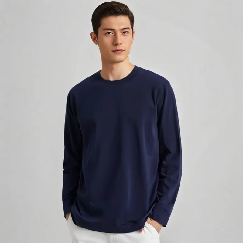 Men 905 Long Sleeve Pure Cotton T-Shirt 230g — feature 8