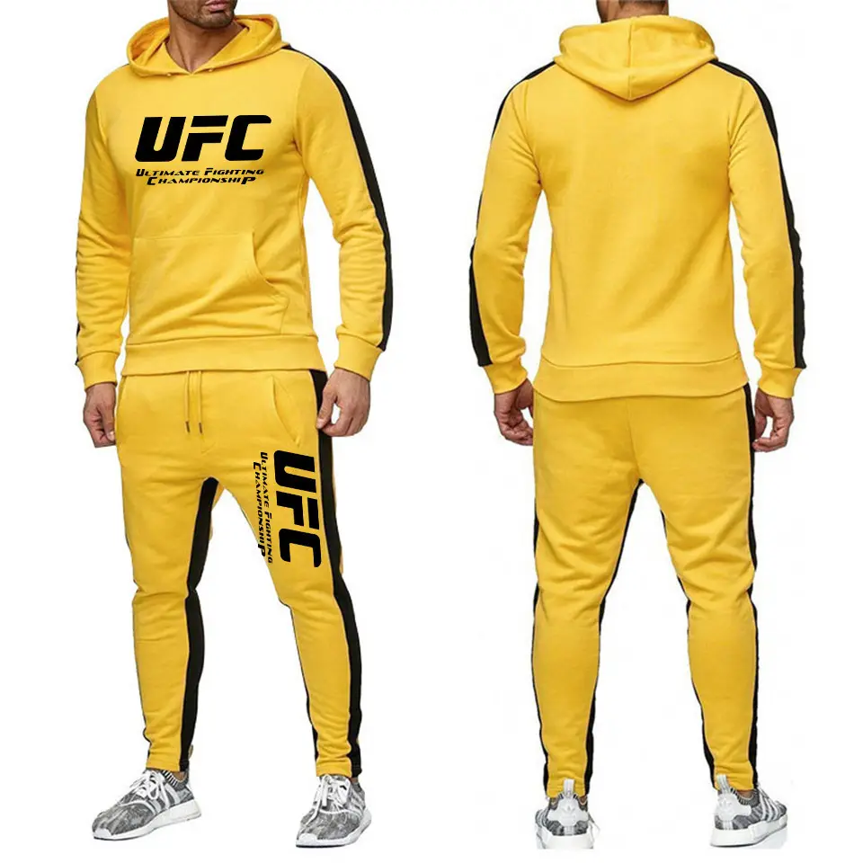 UFC Men Hooded Sweatshirt Track Suit Black Red Spring Autumn - Image 11
