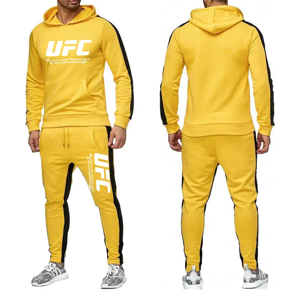 UFC Men Hooded Sweatshirt Track Suit Black Red Spring Autumn - Image 7