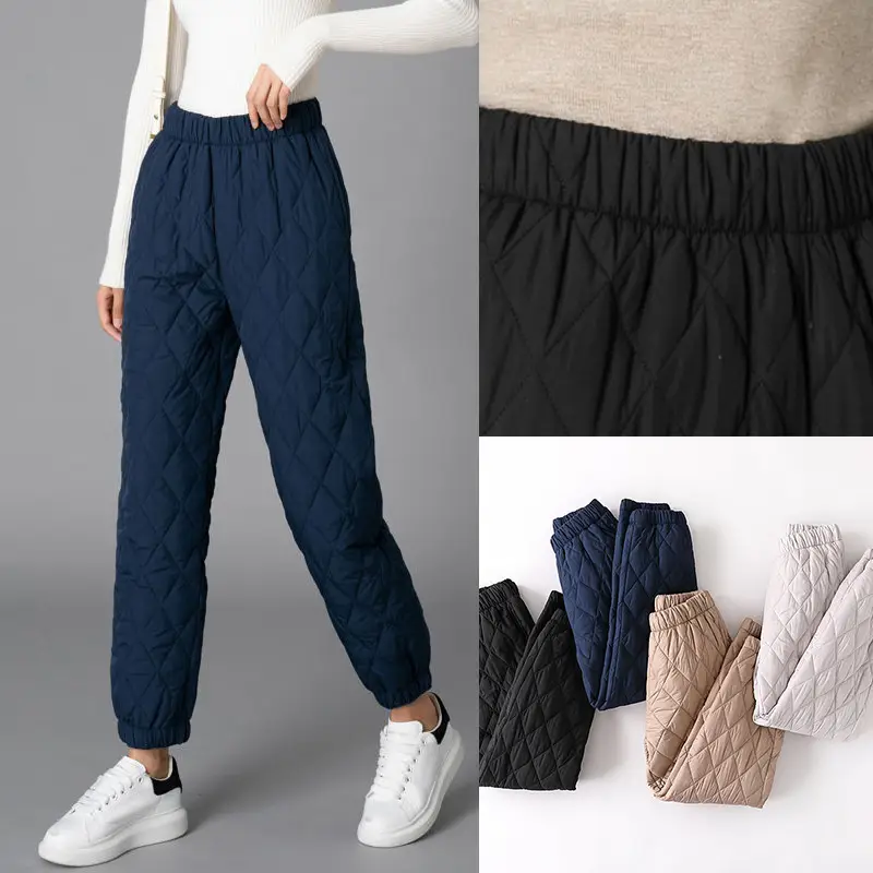Black Wide Leg Cotton Trouser for Women Autumn Winter - Image 42