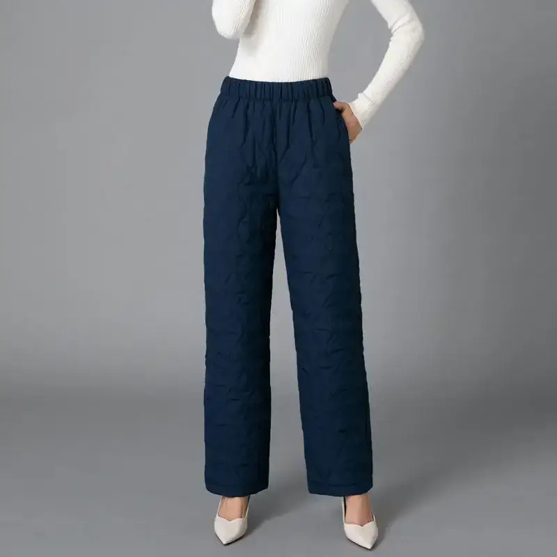 Black Wide Leg Cotton Trouser for Women Autumn Winter - Image 17