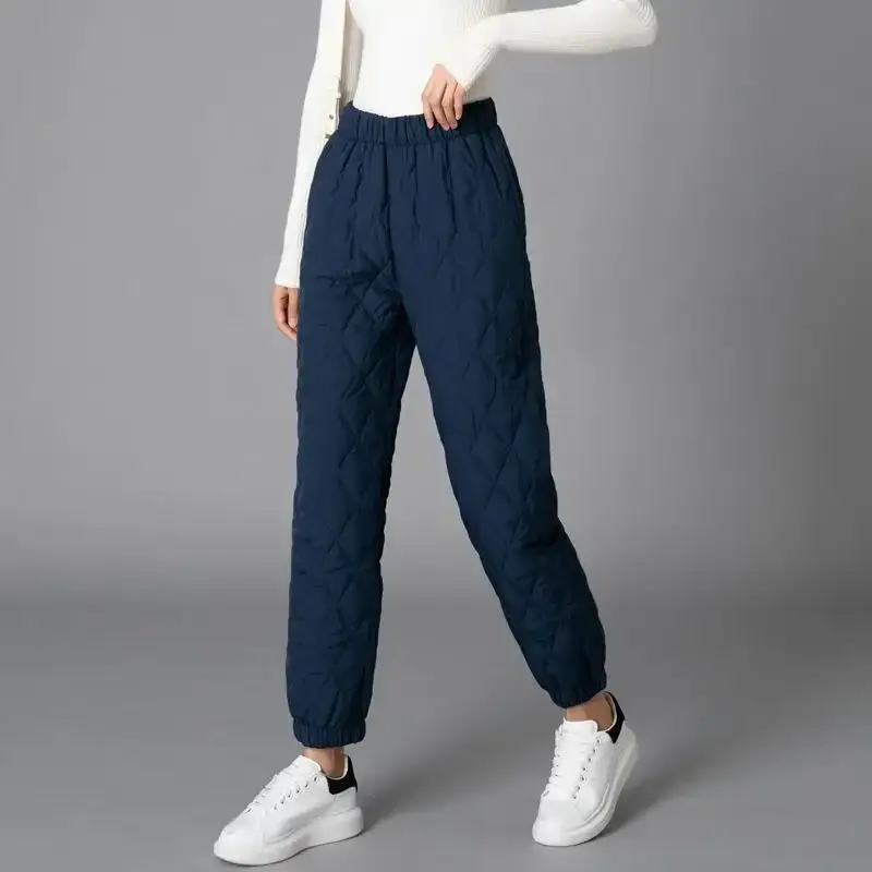 Black Wide Leg Cotton Trouser for Women Autumn Winter - Image 34