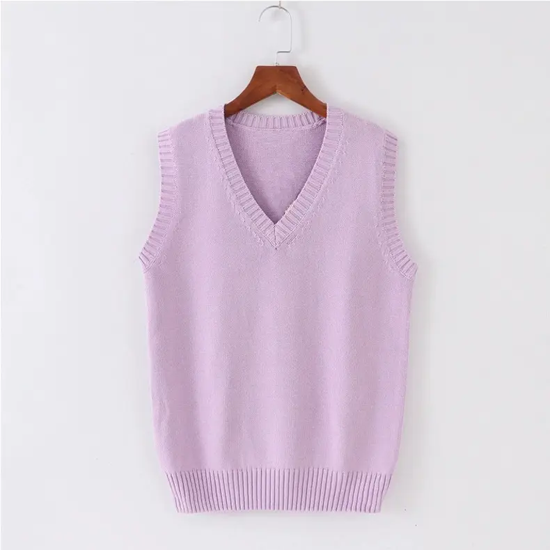 Women V Neck Jk Vest Yellow Sleeveless - Image 2