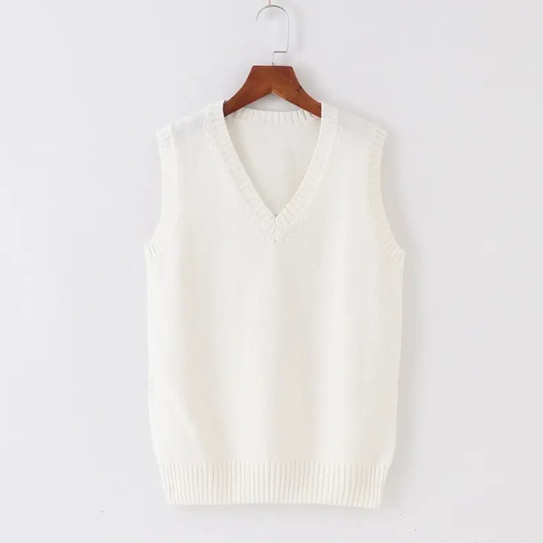 Women V Neck Jk Vest Yellow Sleeveless - Image 9