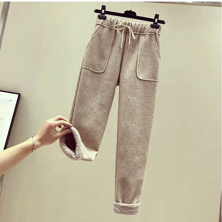 Women Brown Fleece Hoodie Set with Pocket — feature 4