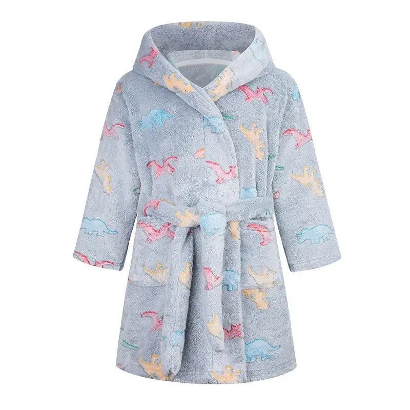 New Kids Space Printed Fleece Nightgown Blue