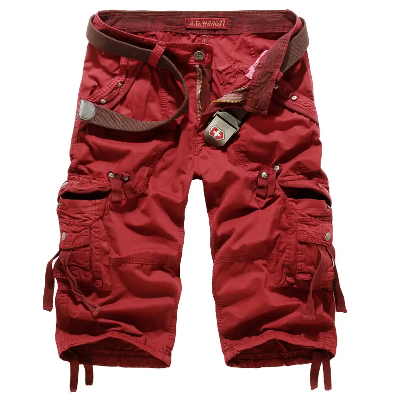 Men's Multi-Pocket Cargo Pants Grey Plus Size