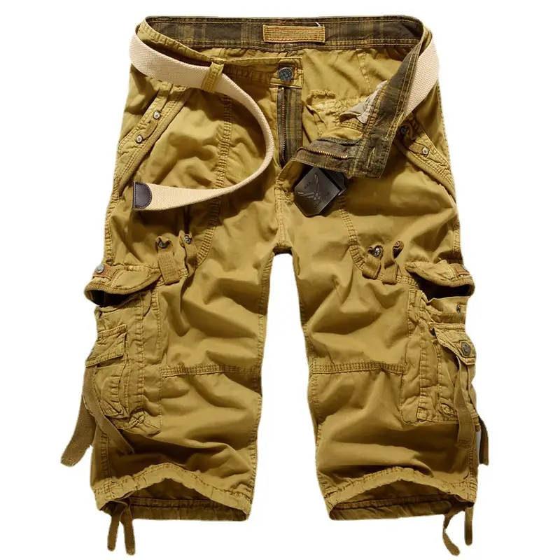 Men's Multi-Pocket Cargo Pants Grey Plus Size