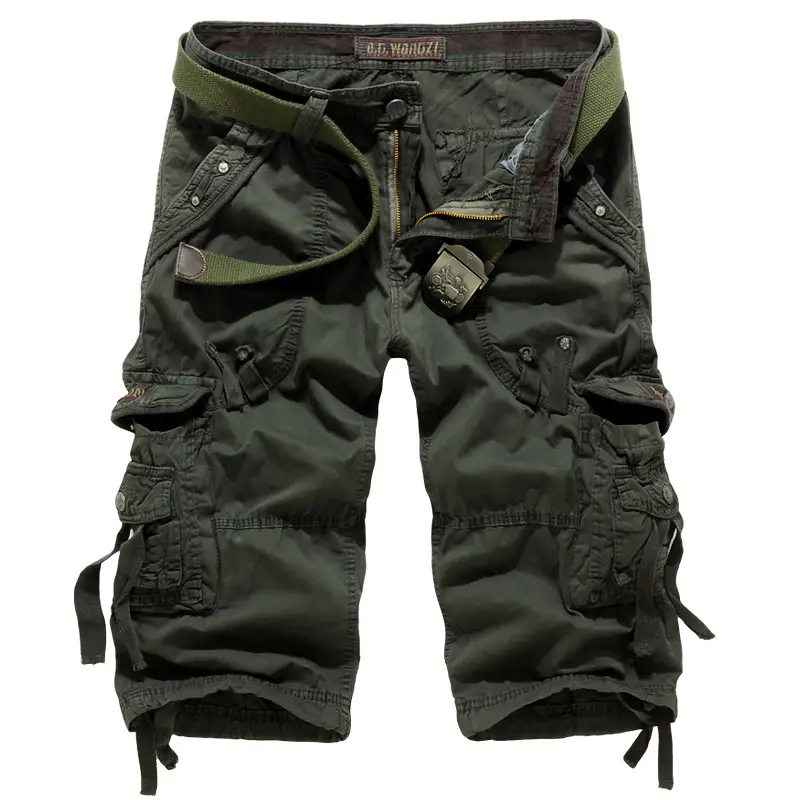 Men's Multi-Pocket Cargo Pants Grey Plus Size
